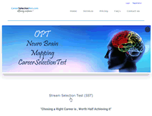 Tablet Screenshot of careerselectiontest.com